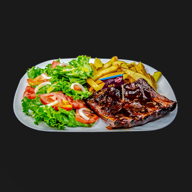 COSTILLAS EN SALSA BBQ, JACK DANIEL’S O BÚFALO